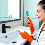 Upgrading Your Brushing Technique**

A woman in a bright, modern bathroom, fully clothed in comfortable loungewear, is using an electric toothbrush with focused attention. The background shows a clean countertop with various dental hygiene products. The scene should convey a sense of mindful self-care. Perfect anatomy, well-formed hands, proper finger count, correct proportions, natural pose, high quality, professional photography, safe for work, appropriate content, fully clothed, family-friendly.

**